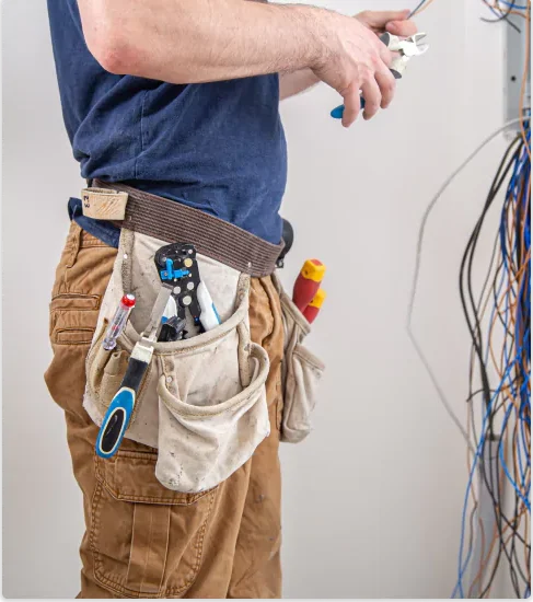 Trust Point Electric electrician in Arizona working on wires